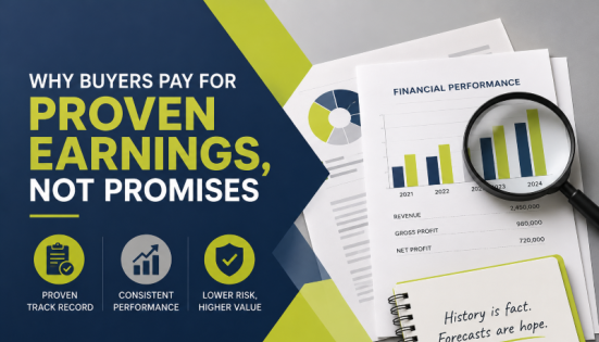Why Buyers Pay for Proven Earnings, Not Promises
